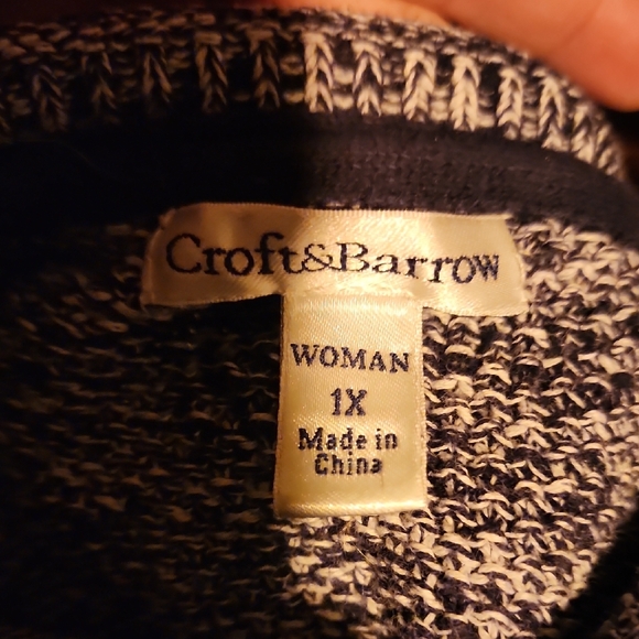 Croft & Barrow Purple Crew Neck Sweater - Picture 2 of 2